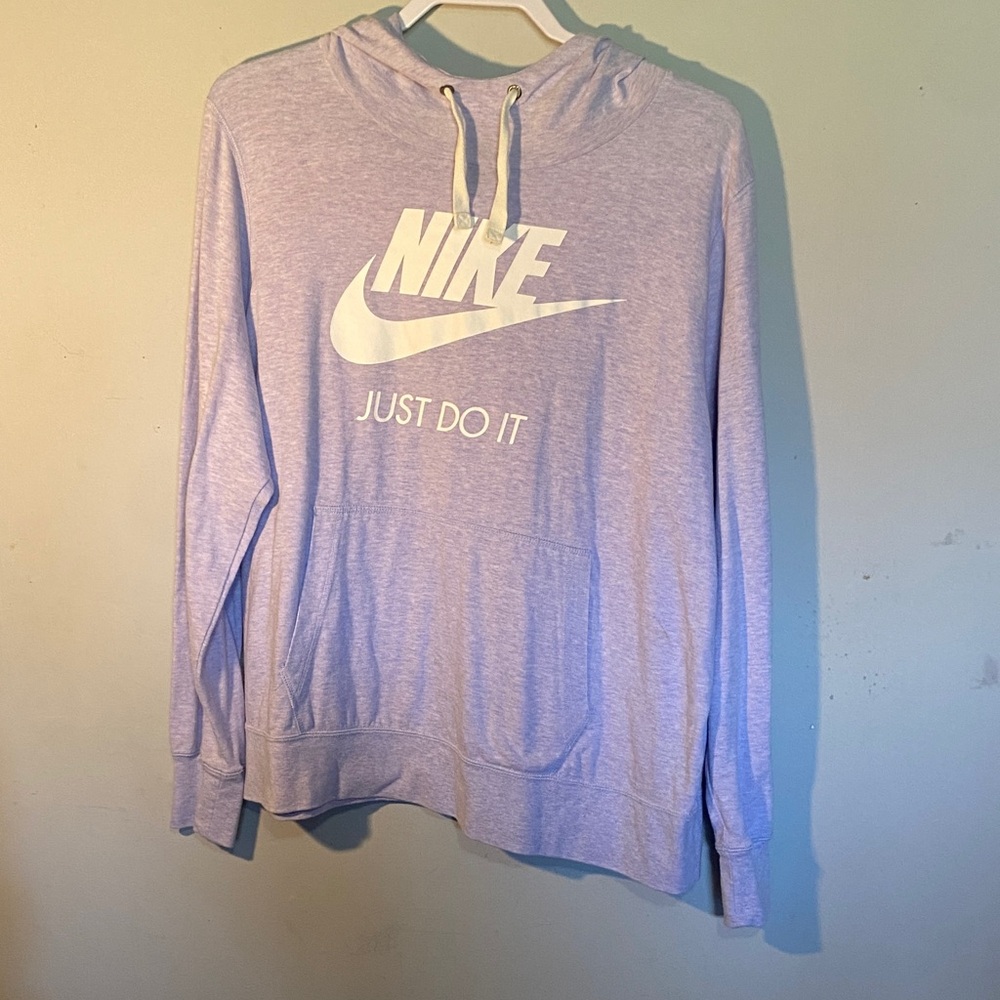 Nike light purple Hoodie with White Logo